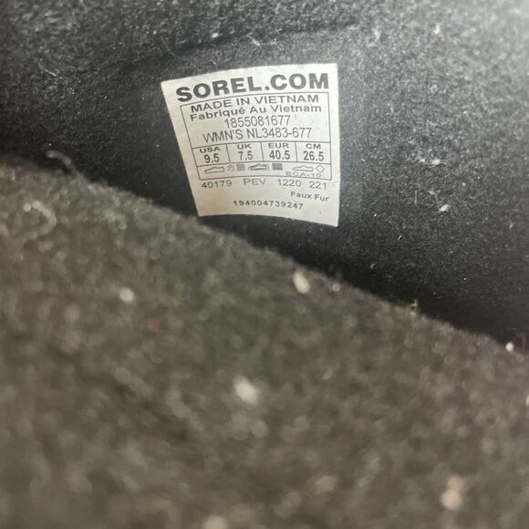 Womens Sorel Winter Carnival Waterproof Snow Boots Rose Dust Black Size 9.5. - Picture 7 of 7